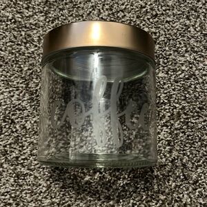 Etched coffee canister